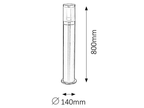 RabaLux Lampada da terra Atlanta 8168 Grigio