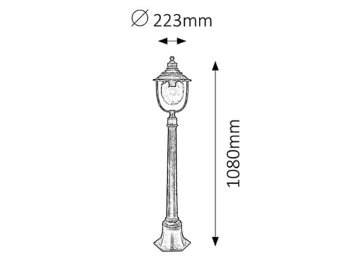 RabaLux Lampada da terra Barcelona 8679 Oro
