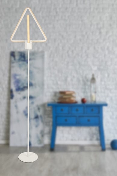 Oyo Lampada da terra Baris Bianco
