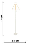 Oyo Lampada da terra Baris Bianco