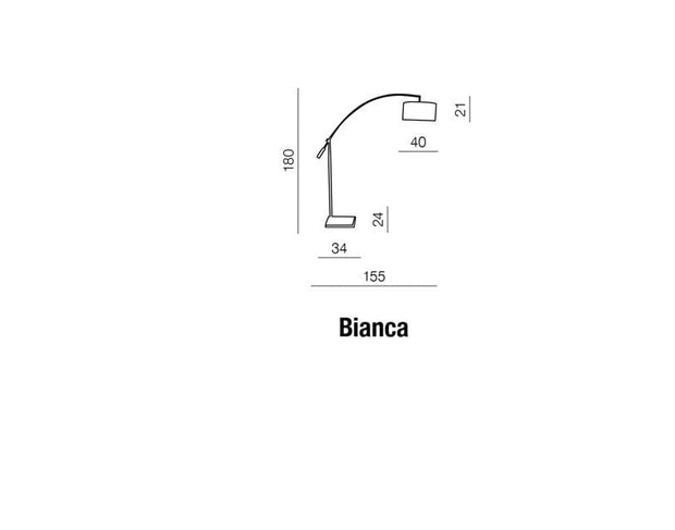 Azzarddo Lampada da terra Bianca AZ0005 Bianco
