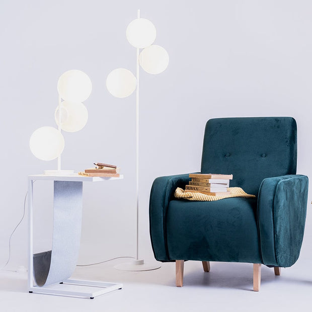 Customform Lampada da terra Bobler Bianco