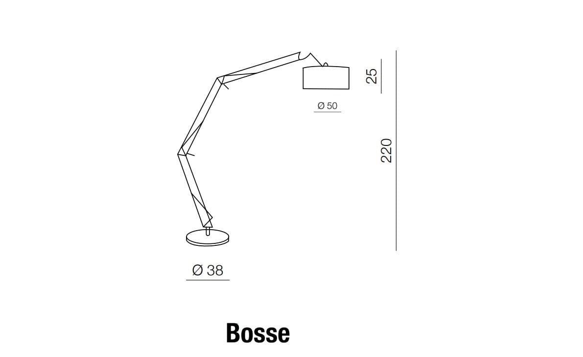 Azzarddo Lampada da terra Bosse AZ1040 Bianco