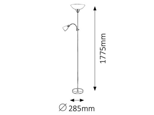 RabaLux Lampada da terra Diana 4068 Bronzo