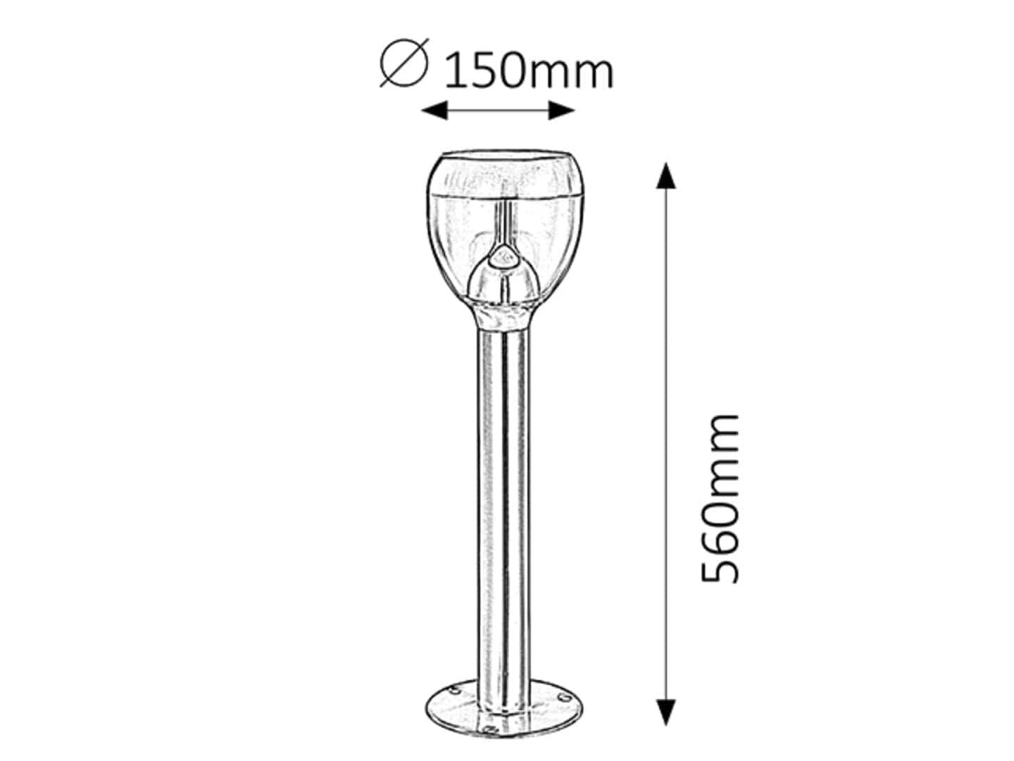 RabaLux Lampada da terra Dresden Small 8439 Cromo