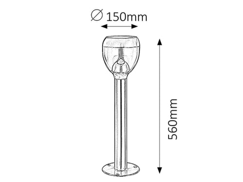 RabaLux Lampada da terra Dresden Small 8439 Cromo