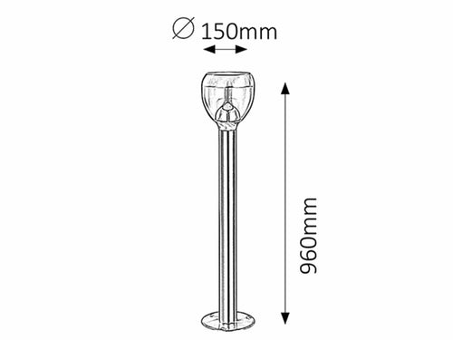 RabaLux Lampada da terra Dresden Tall 8440 Cromo