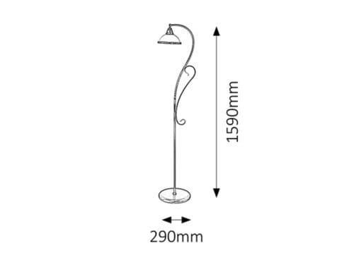 RabaLux Lampada da terra Elisett 2758 Bronzo
