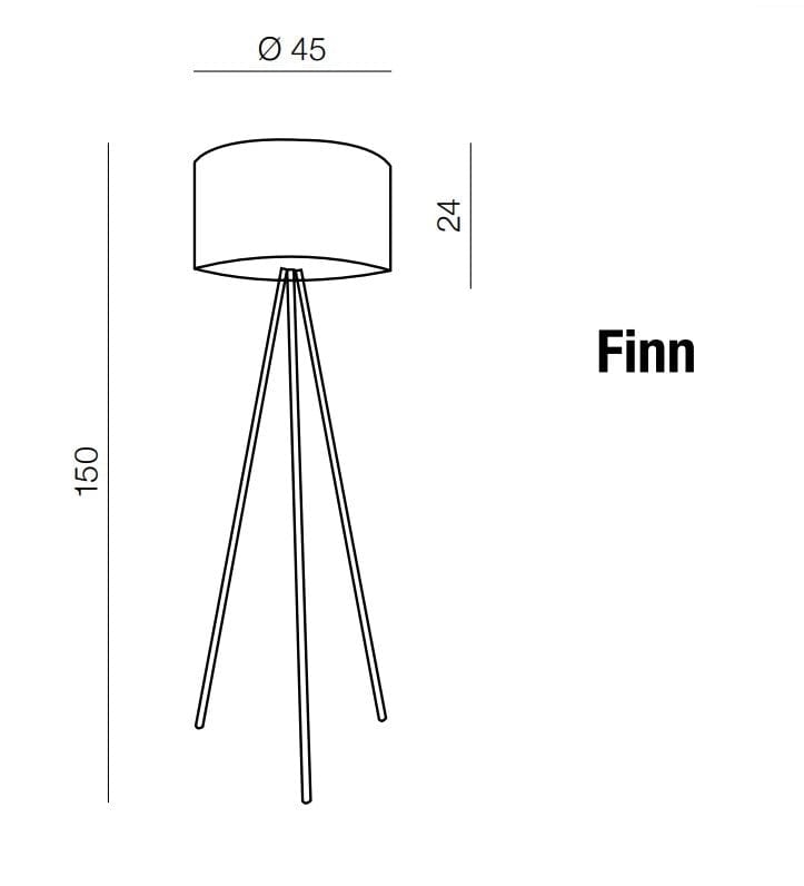 Azzarddo Lampada da terra Finn AZ2967 Grigio