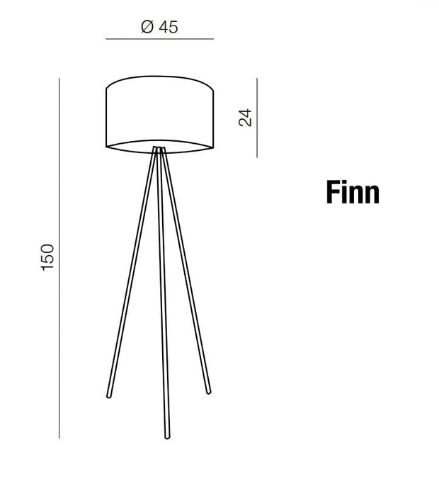 Azzarddo Lampada da terra Finn AZ2967 Grigio