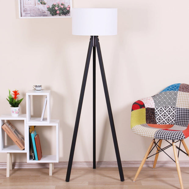 Oyo Lampada da terra Floor Bianco e Nero