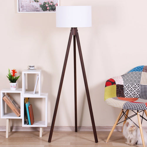 Oyo Lampada da terra Floor Marrone