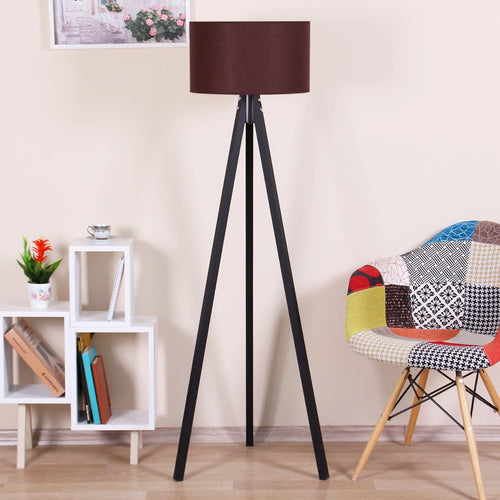 Oyo Lampada da terra Floor Marrone