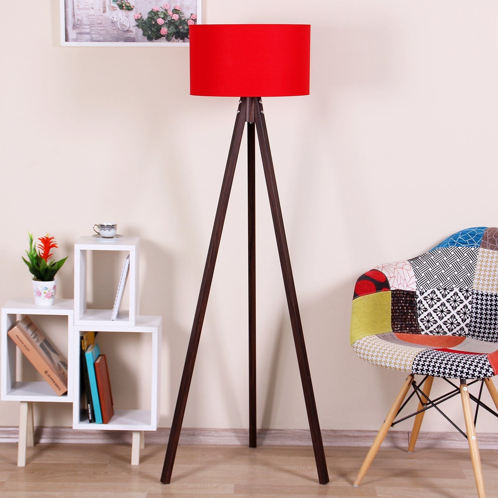 Oyo Lampada da terra Floor Rosso