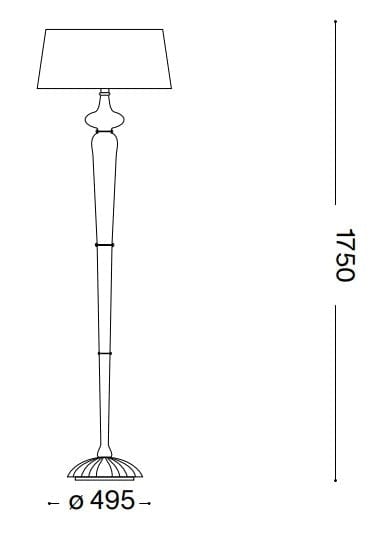 IdealLux Lampada da terra Forcola PT1 Bianco
