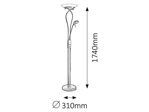 RabaLux Lampada da terra Gamma 4078 Bronzo