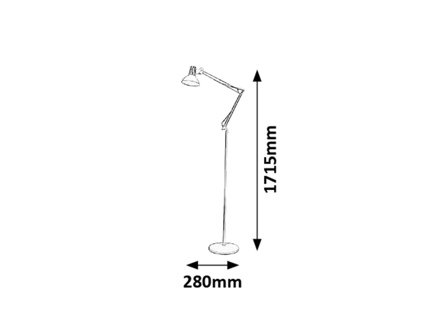 RabaLux Lampada da terra Gareth 4523 Nero