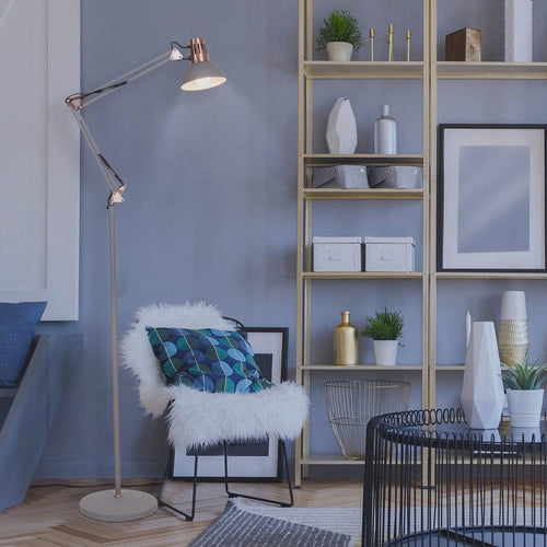 RabaLux Lampada da terra Gareth 4524 Grigio