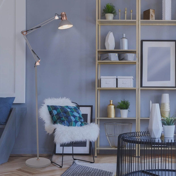 RabaLux Lampada da terra Gareth 4524 Grigio