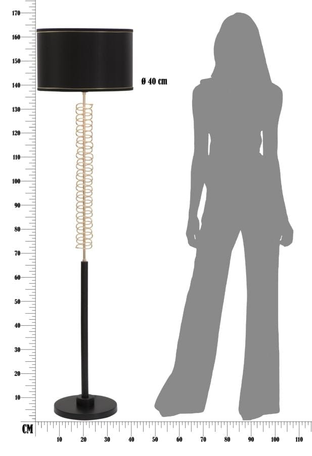 Mauro Ferretti Lampada da terra Glam Twist Nero