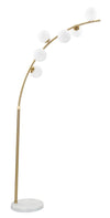Mauro Ferretti Lampada da terra Glamy Arc 6 Oro