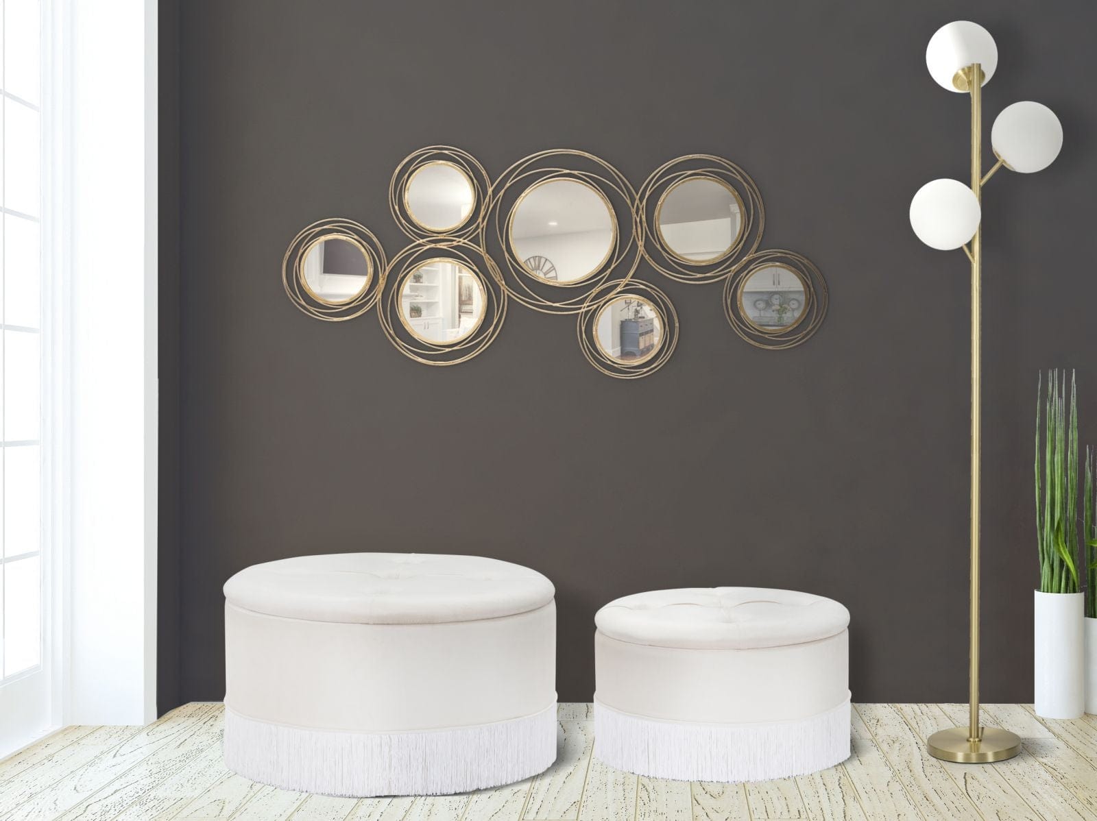 Mauro Ferretti Lampada da terra Glamy Luci Bianco