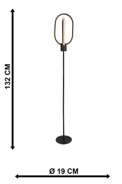 Oyo Lampada da terra Goktug Nero