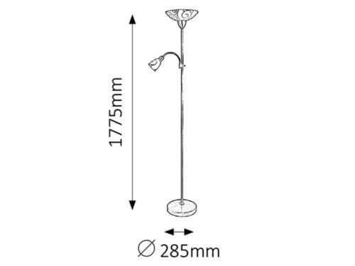 RabaLux Lampada da terra Harmony 4091 Grigio