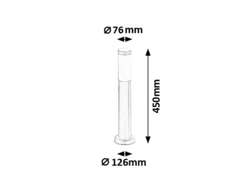 RabaLux Lampada da terra Inox Torch 8263 Grigio