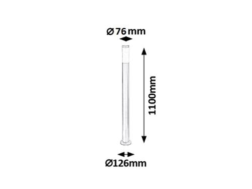 RabaLux Lampada da terra Inox Torch 8268 Grigio