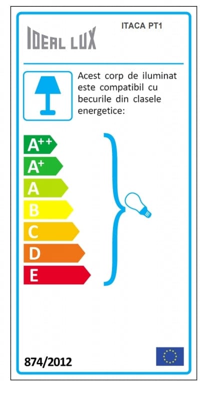 IdealLux Lampada da terra Itaca PT1 Bianco