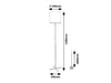 RabaLux Lampada da terra Izander 74012 Argento