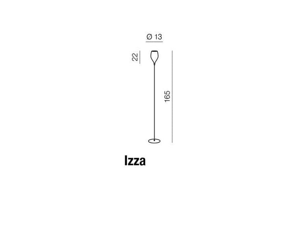Azzarddo Lampada da terra Izza AZ1076 Nero