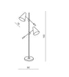 Azzarddo Lampada da terra Kaja AZ2863 Bianco