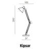 Azzarddo Lampada da terra Kipsar AZ2367 Bianco