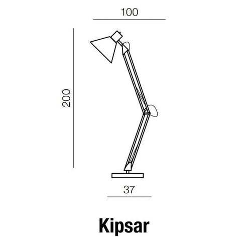 Azzarddo Lampada da terra Kipsar AZ2367 Bianco