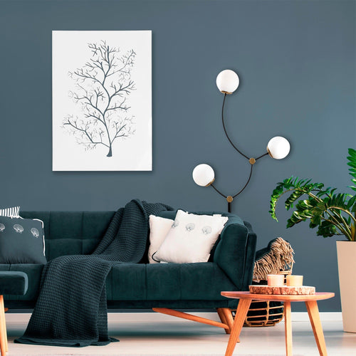 Asir Lampada da terra Kromozom 4001 Bianco e Nero