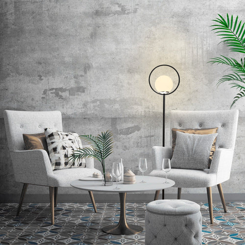 Asir Lampada da terra Lik 4071 Bianco e Nero