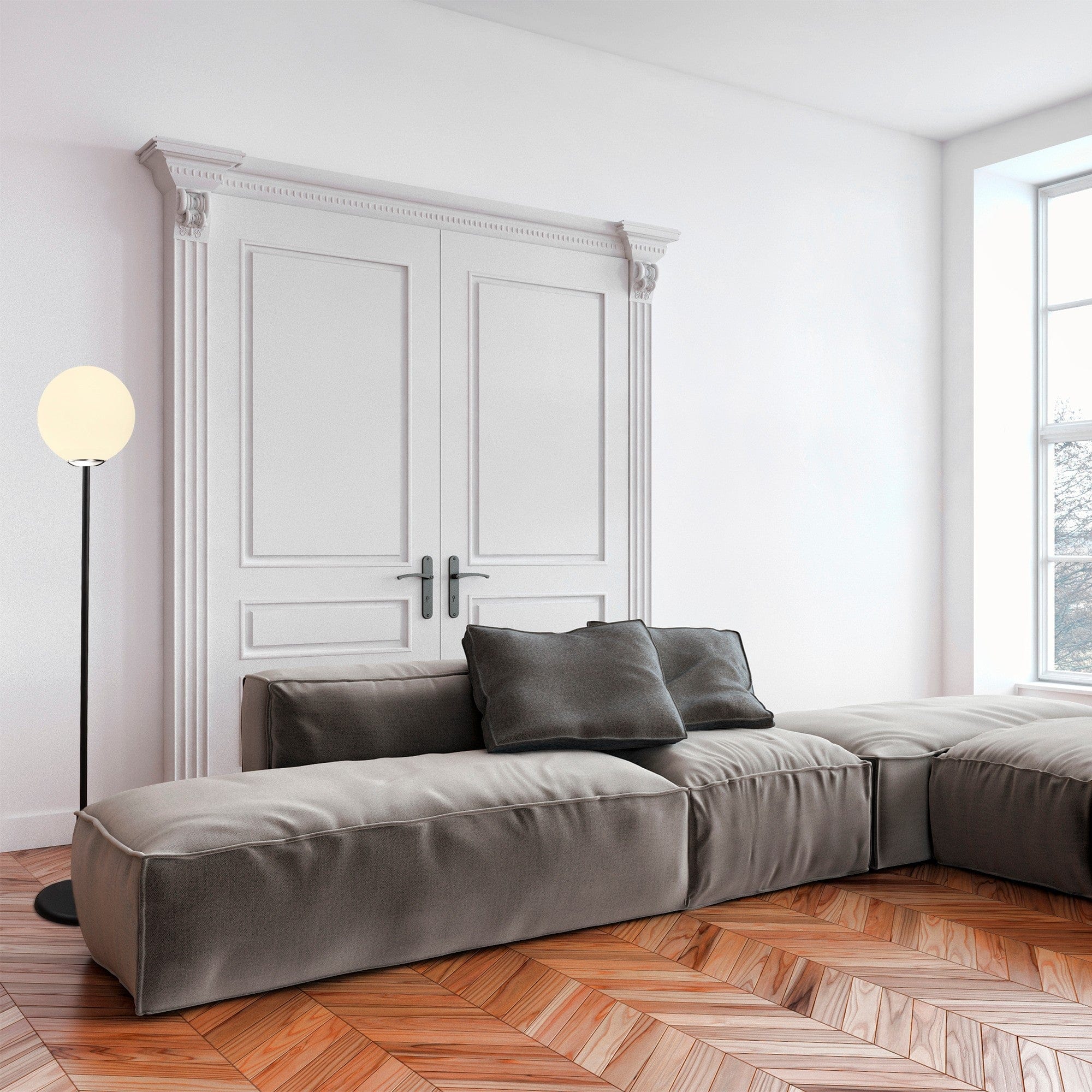 Asir Lampada da terra Lik 4076 Bianco
