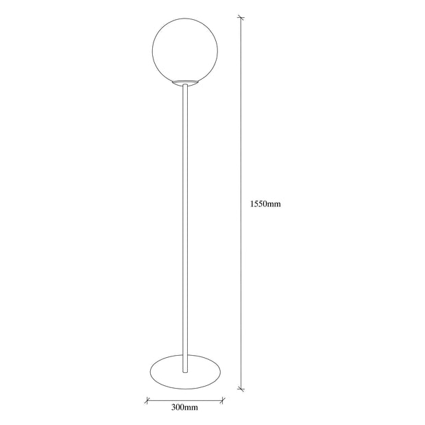 Asir Lampada da terra Lik 4076 Bianco