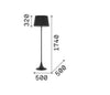 IdealLux Lampada da terra London PT1 Cromo
