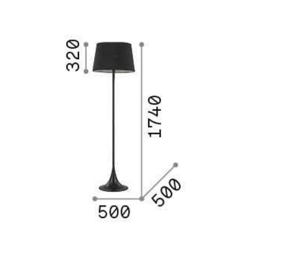 IdealLux Lampada da terra London PT1 Cromo