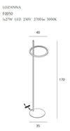 Maxlight Lampada da terra Lozanna F0050 Oro