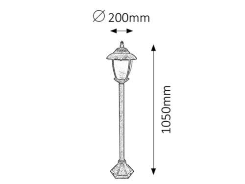 RabaLux Lampada da terra Madrid 8480 Oro