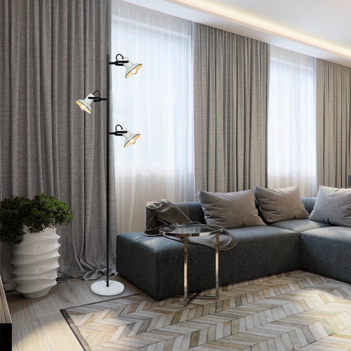 RabaLux Lampada da terra Maliet 6790 Bianco e Nero