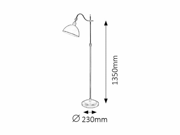 RabaLux Lampada da terra Marc 2275 Nero