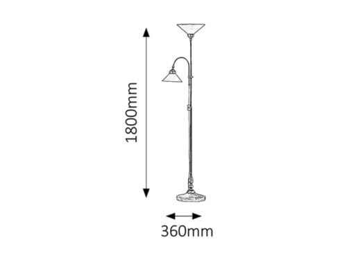 RabaLux Lampada da terra Marian 2708 Bronzo