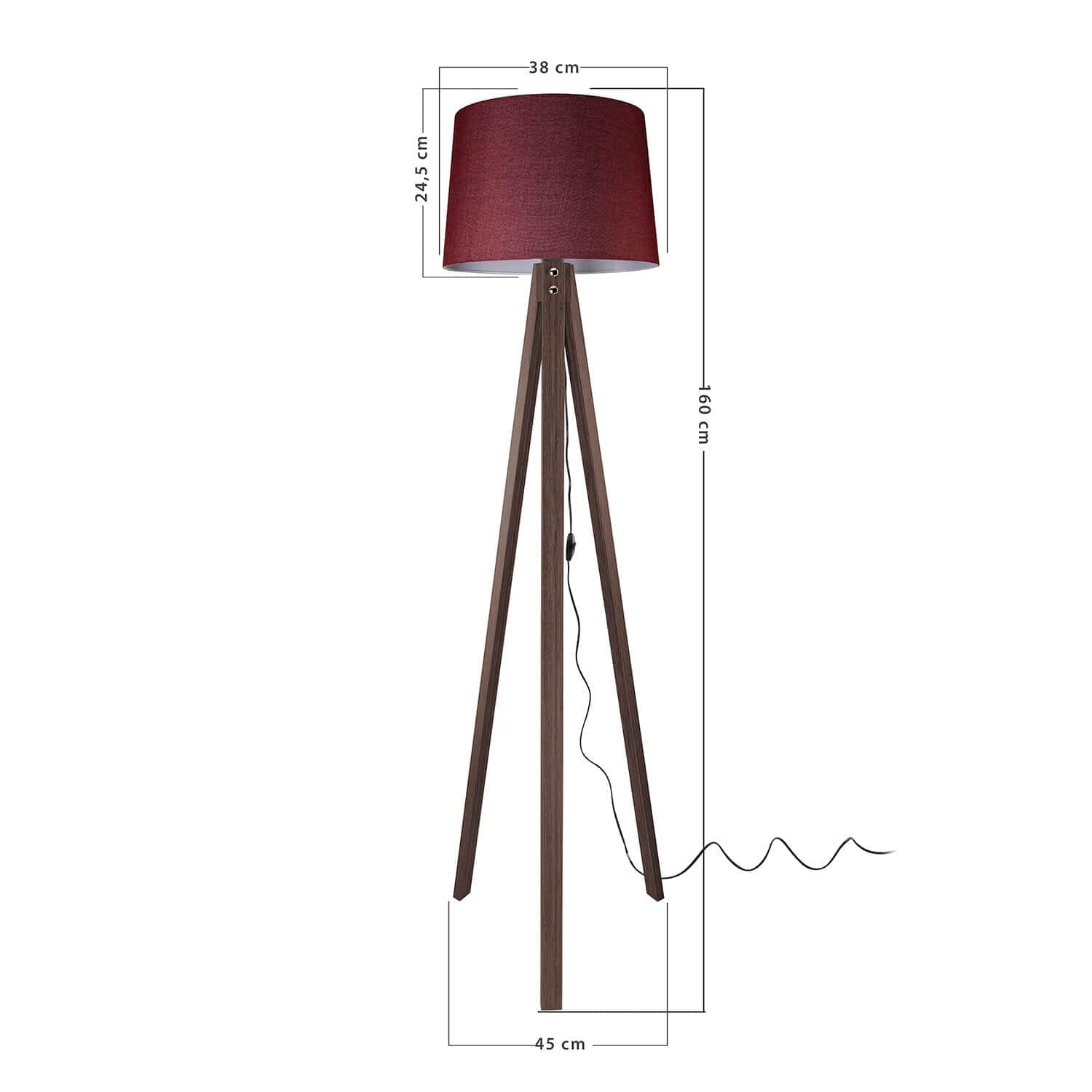 Oyo Lampada da terra Marko Bordeaux