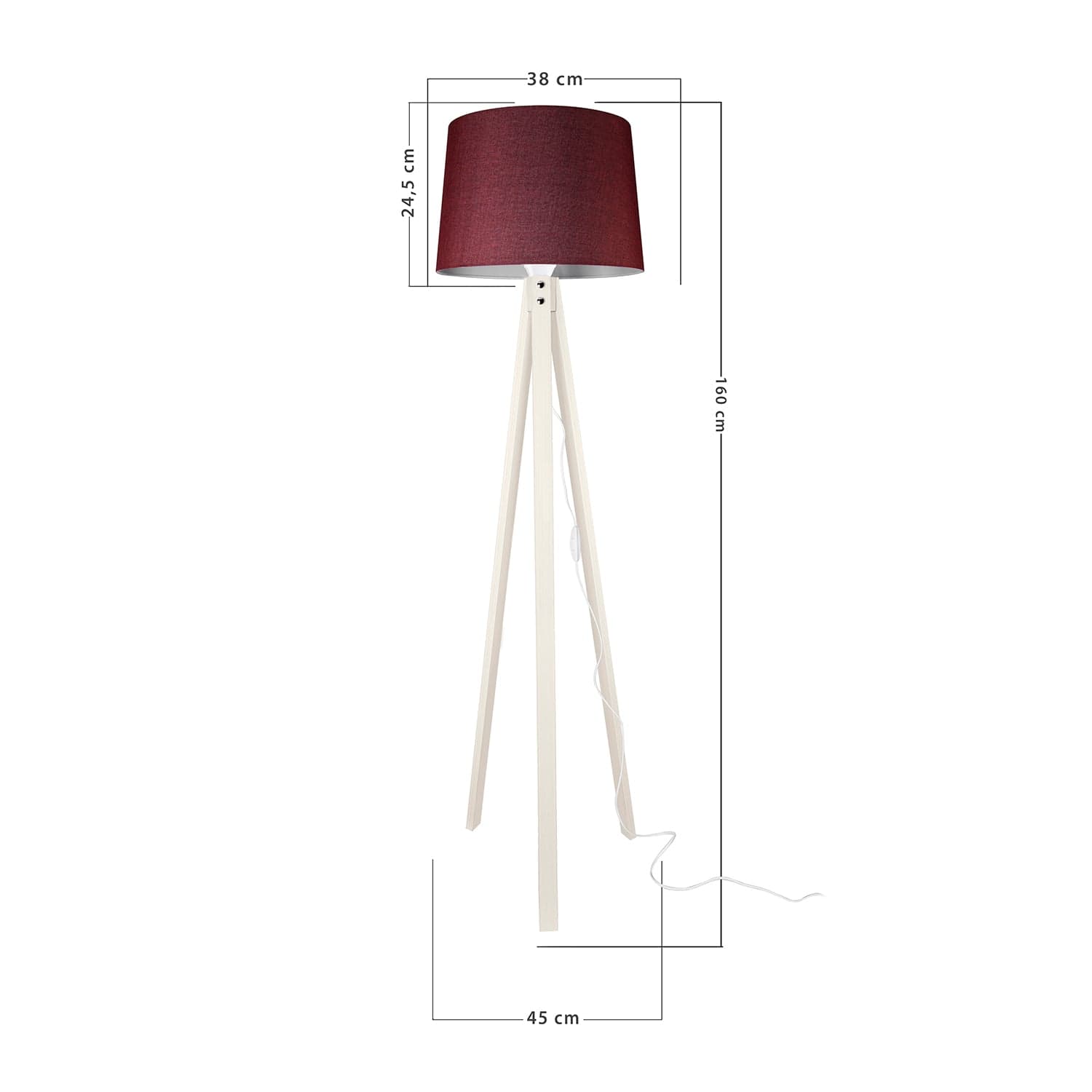 Oyo Lampada da terra Marko Bordeaux