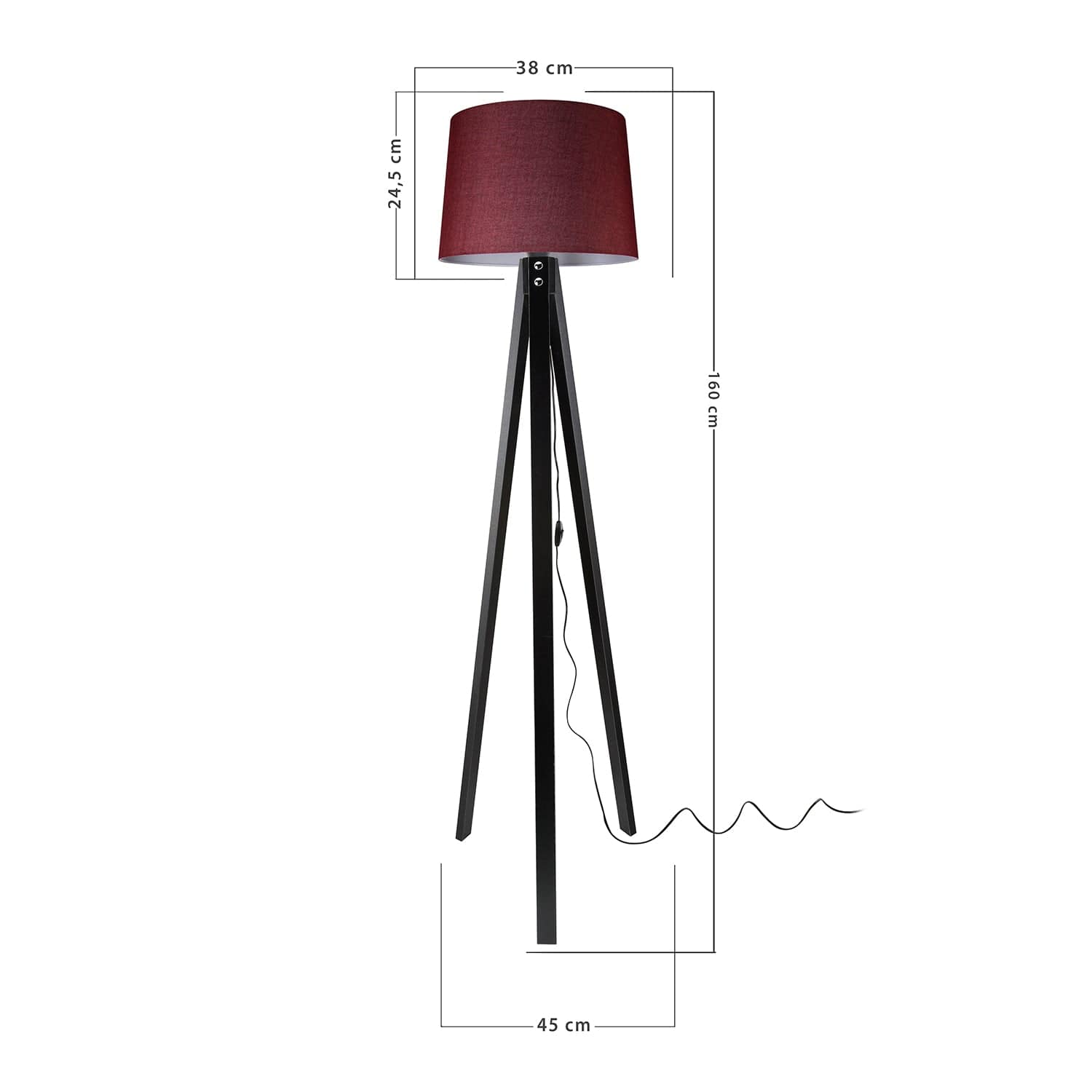 Oyo Lampada da terra Marko Bordeaux